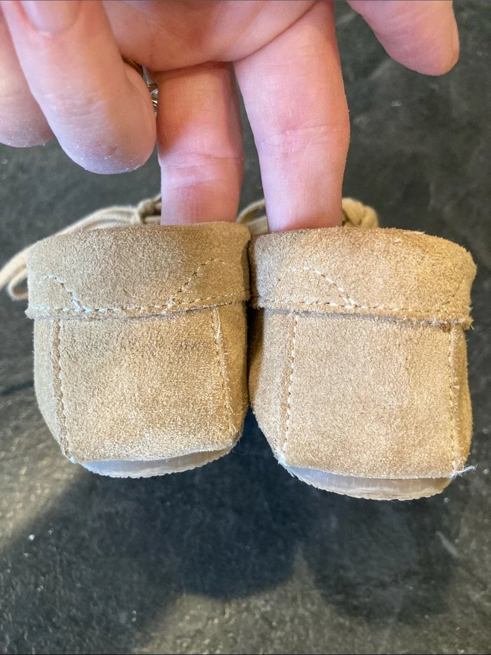 Kids Zara tan brown fringe mocassin shoes size 7